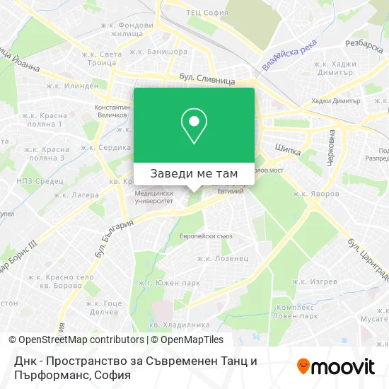 Днк - Пространство за Съвременен Танц и Пърформанс карта