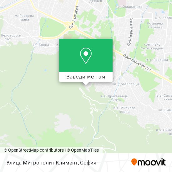 Улица Митрополит Климент карта