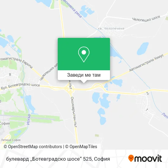 булевард ,,Ботевградско шосе“ 525 карта