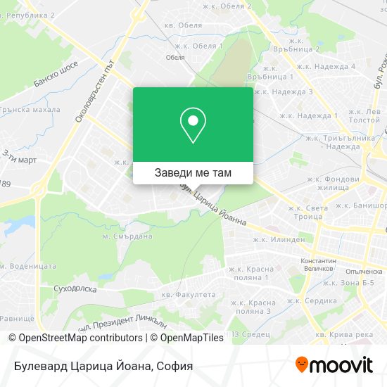 Булевард Царица Йоана карта