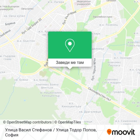 Улица Васил Стефанов / Улица Тодор Попов карта