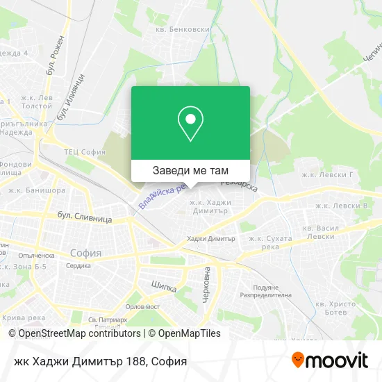 жк Хаджи Димитър 188 карта