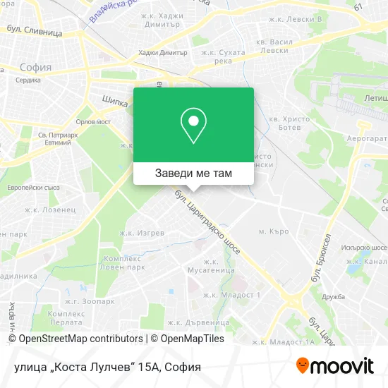 улица „Коста Лулчев“ 15А карта