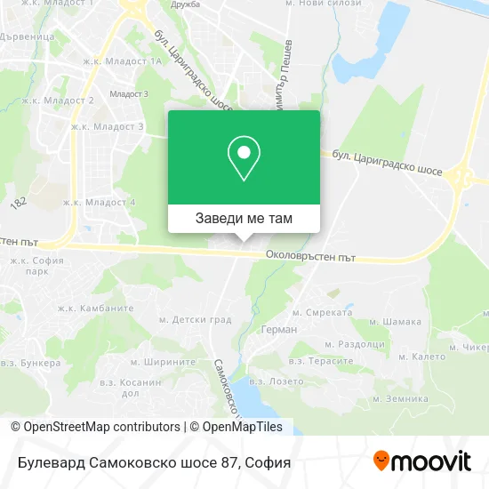Булевард Самоковско шосе 87 карта