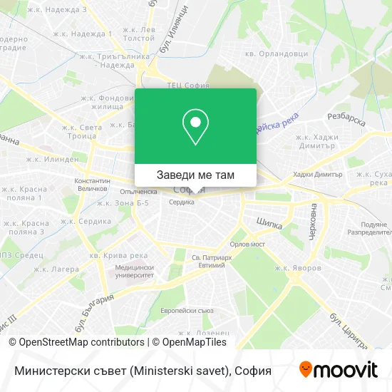 Министерски съвет (Ministerski savet) карта