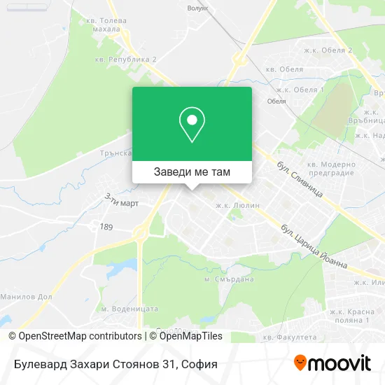 Булевард Захари Стоянов 31 карта