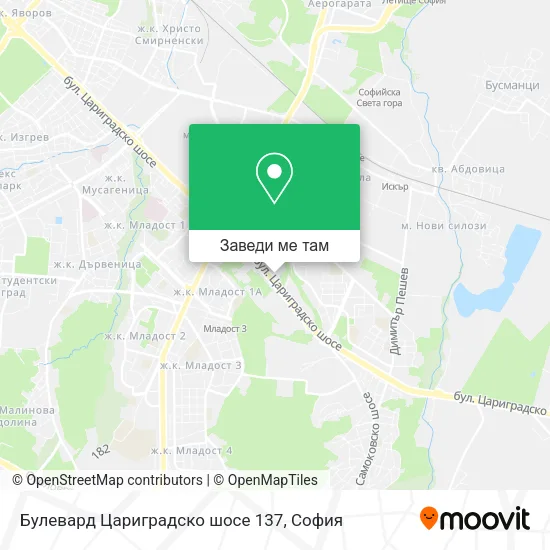 Булевард Цариградско шосе 137 карта