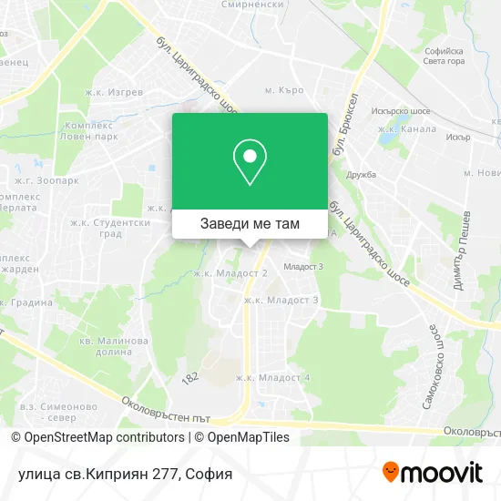 улица св.Киприян 277 карта