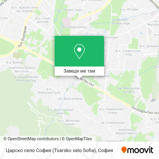 Царско село София (Tsarsko selo Sofia) карта