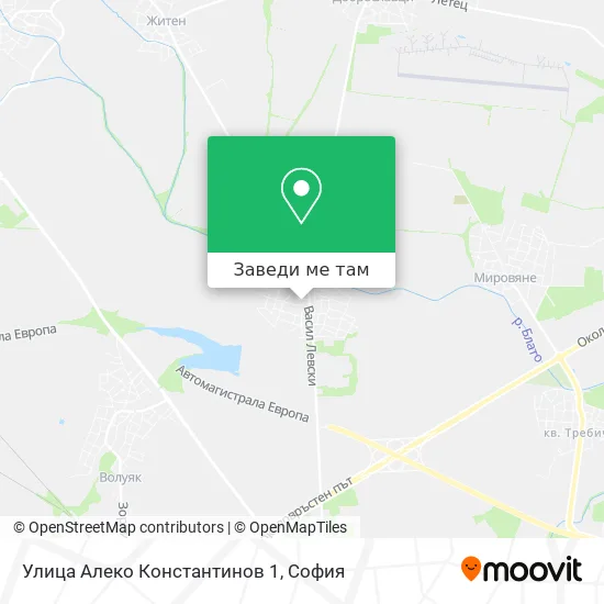 Улица Алеко Константинов 1 карта