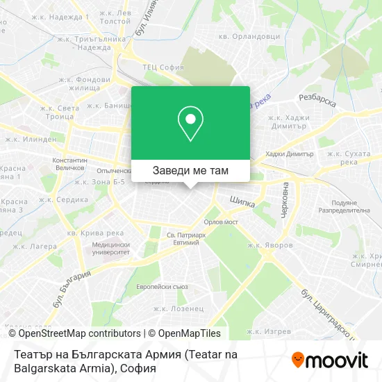 Театър на Българската Армия (Teatar na Balgarskata Armia) карта