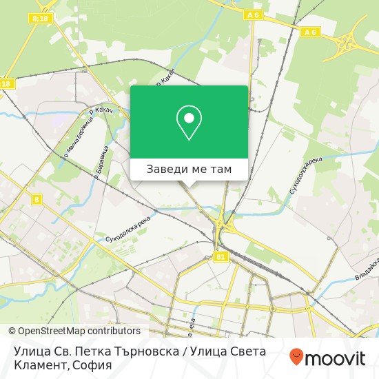 Улица Св. Петка Търновска / Улица Света Кламент карта