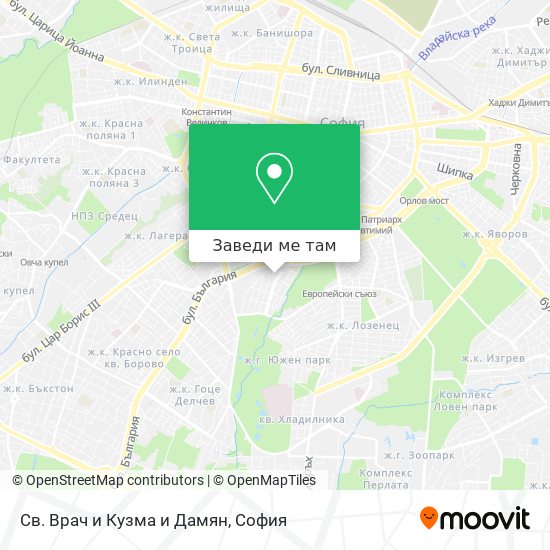 Св. Врач и Кузма и Дамян карта