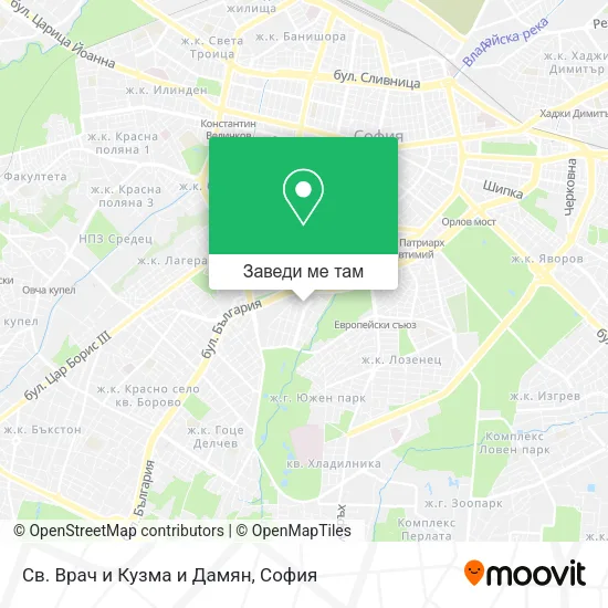 Св. Врач и Кузма и Дамян карта