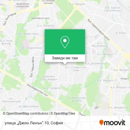 улица „Джон Ленън“ 10 карта