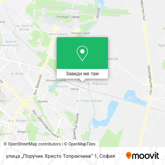 улица „Поручик Христо Топракчиев“ 1 карта