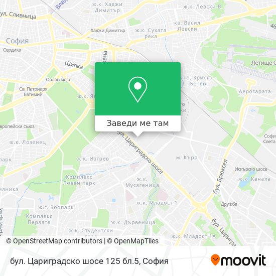 бул. Цариградско шосе 125 бл.5 карта