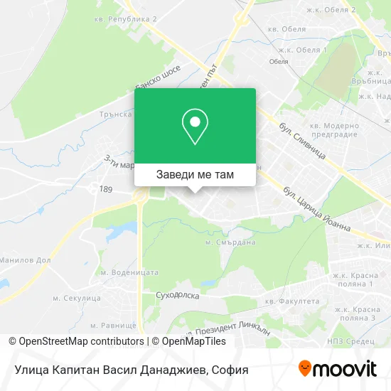 Улица Капитан Васил Данаджиев карта