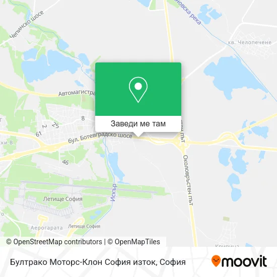 Бултрако Моторс-Клон София изток карта