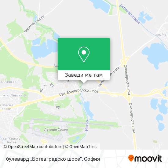 булевард ,,Ботевградско шосе“ карта