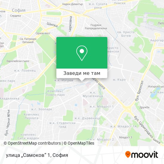 улица „Самоков“ 1 карта