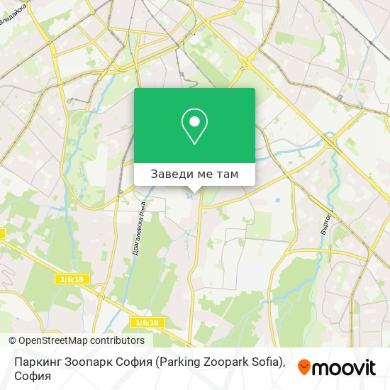 Паркинг Зоопарк София (Parking Zoopark Sofia) карта