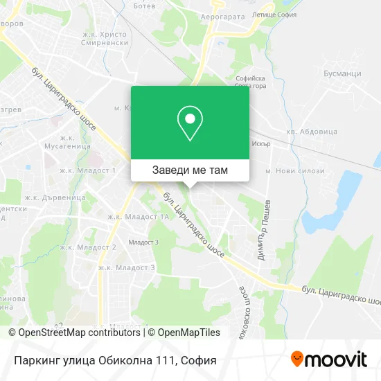 Паркинг улица Обиколна 111 карта