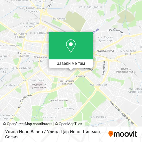 Улица Иван Вазов / Улица Цар Иван Шишман карта