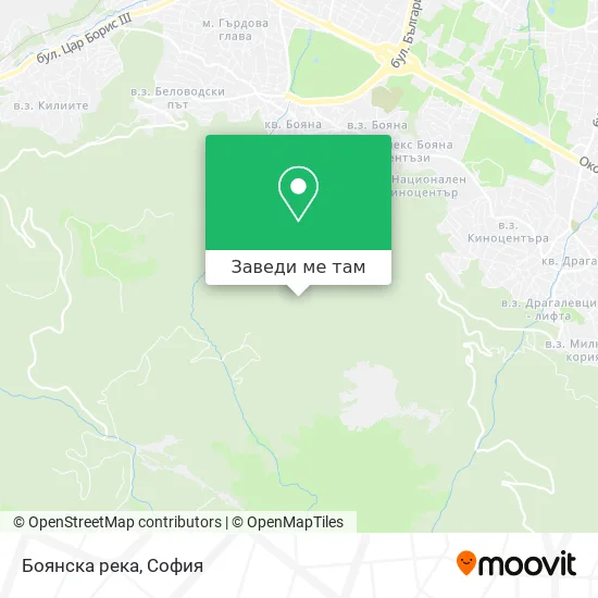 Боянска река карта