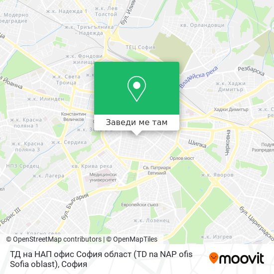 ТД на НАП офис София област (TD na NAP ofis Sofia oblast) карта