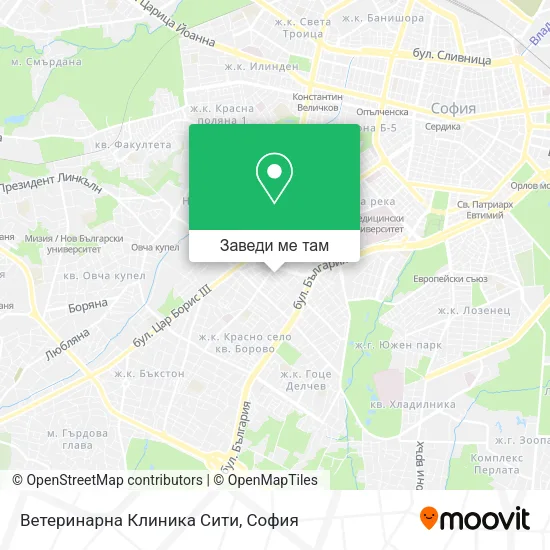 Ветеринарна Клиника Сити карта
