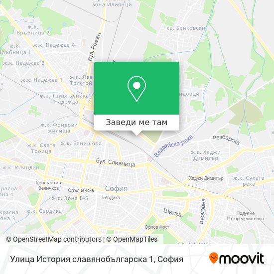 Улица История славянобългарска 1 карта