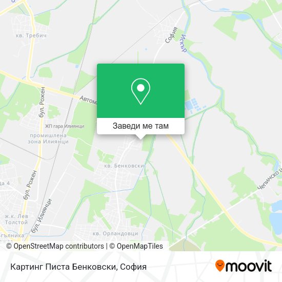 Картинг Писта Бенковски карта