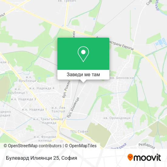 Булевард Илиянци 25 карта