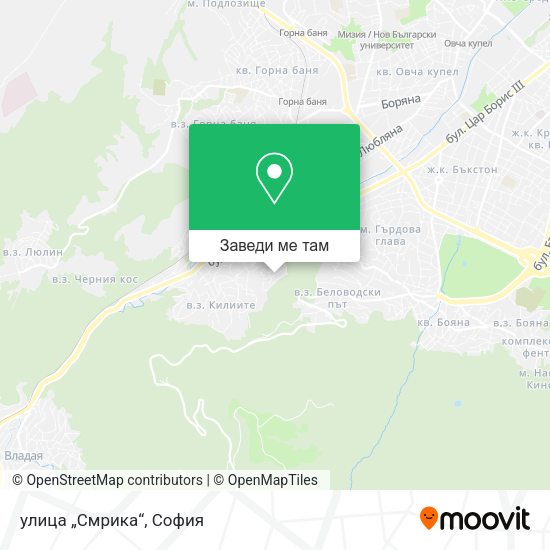 улица „Смрика“ карта