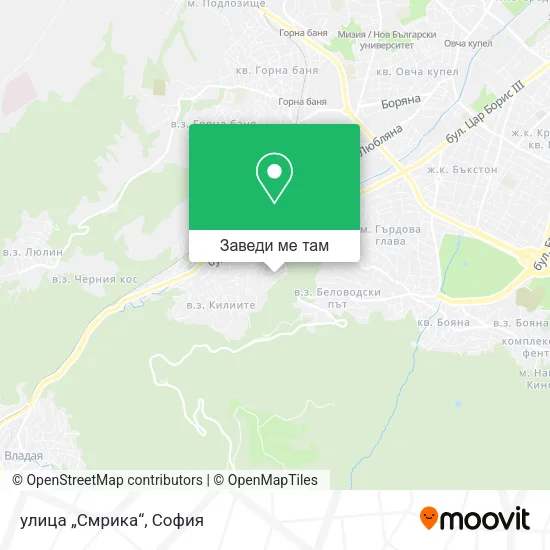 улица „Смрика“ карта
