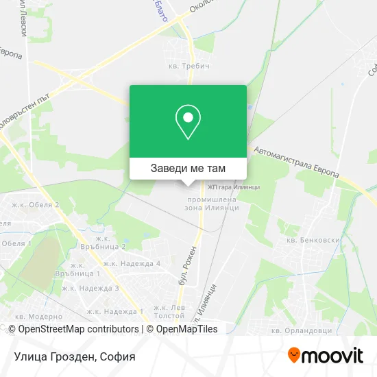 Улица Грозден карта