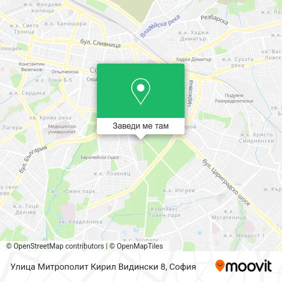 Улица Митрополит Кирил Видински 8 карта