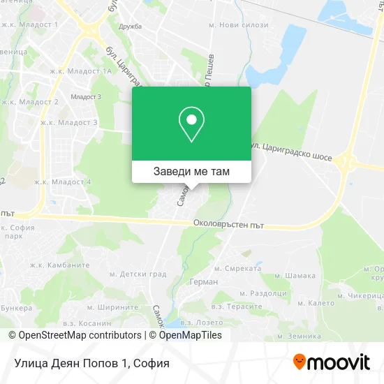 Улица Деян Попов 1 карта