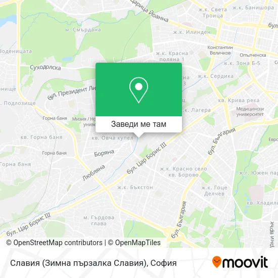 Славия (Зимна пързалка Славия) карта