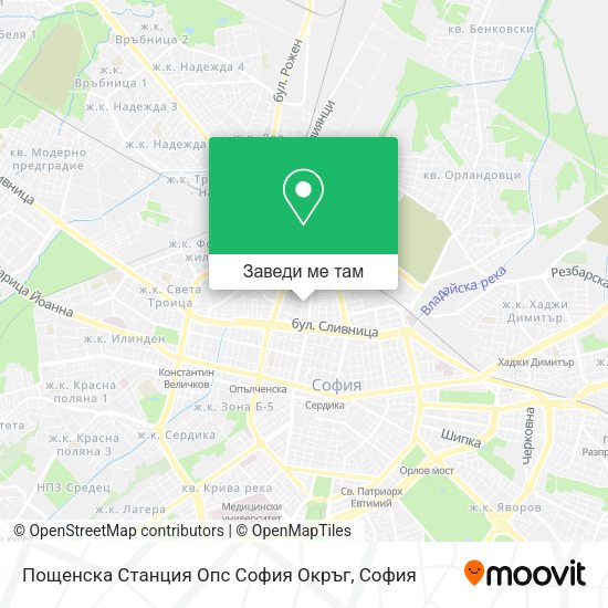 Пощенска Станция Опс София Окръг карта