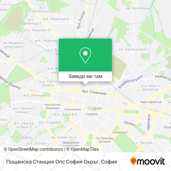 Пощенска Станция Опс София Окръг карта
