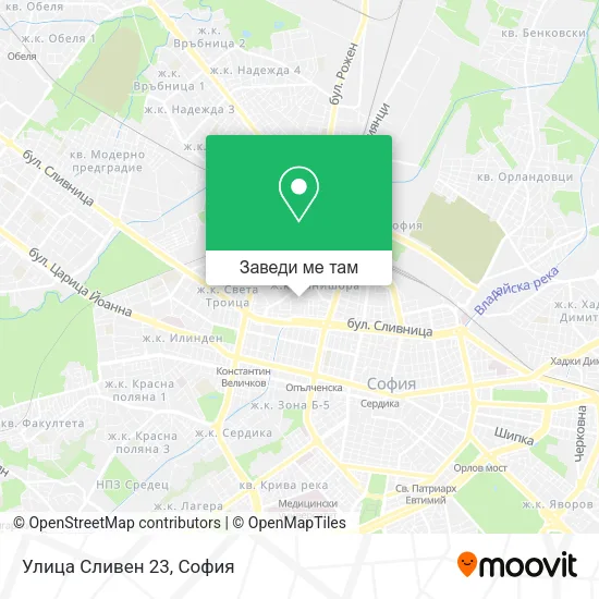Улица Сливен 23 карта