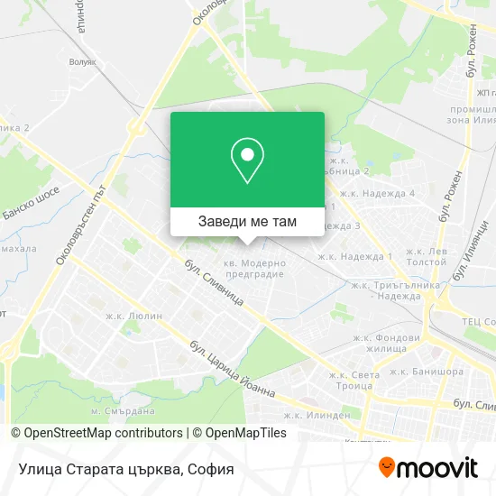 Улица Старата църква карта
