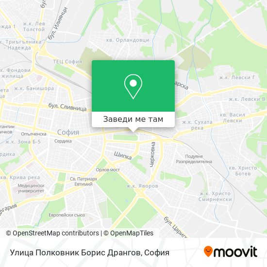 Улица Полковник Борис Дрангов карта