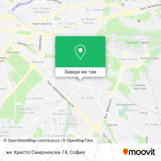 жк Христо Смирненски 74 карта