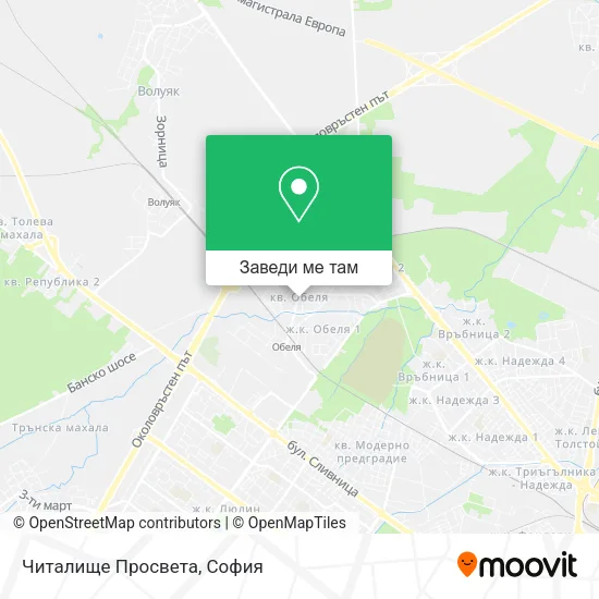 Читалище Просвета карта