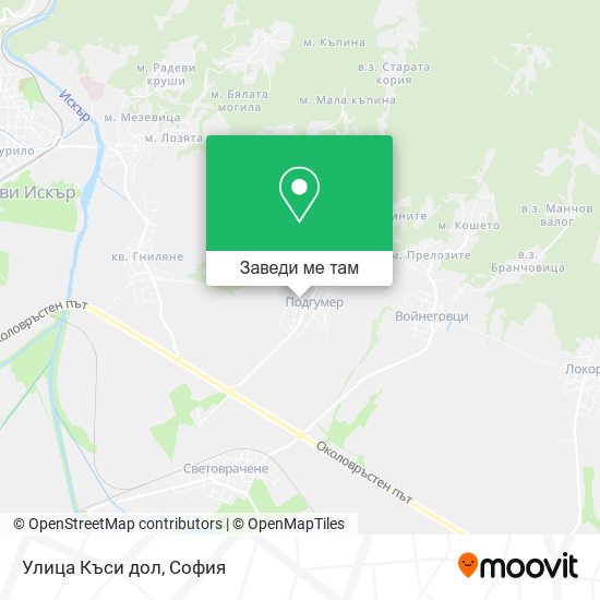 Улица Къси дол карта
