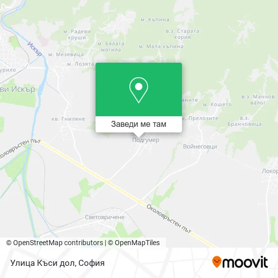 Улица Къси дол карта