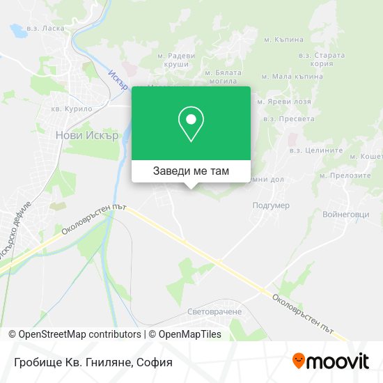 Гробище Кв. Гниляне карта